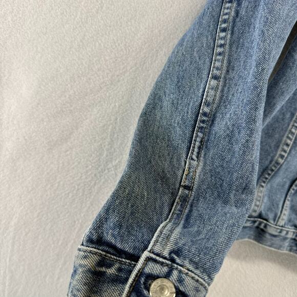 Vintage Gap Denim Jacket Women's Large Blue Trucker Pockets Western Cowgirl 90s - Picture 2 of 10
